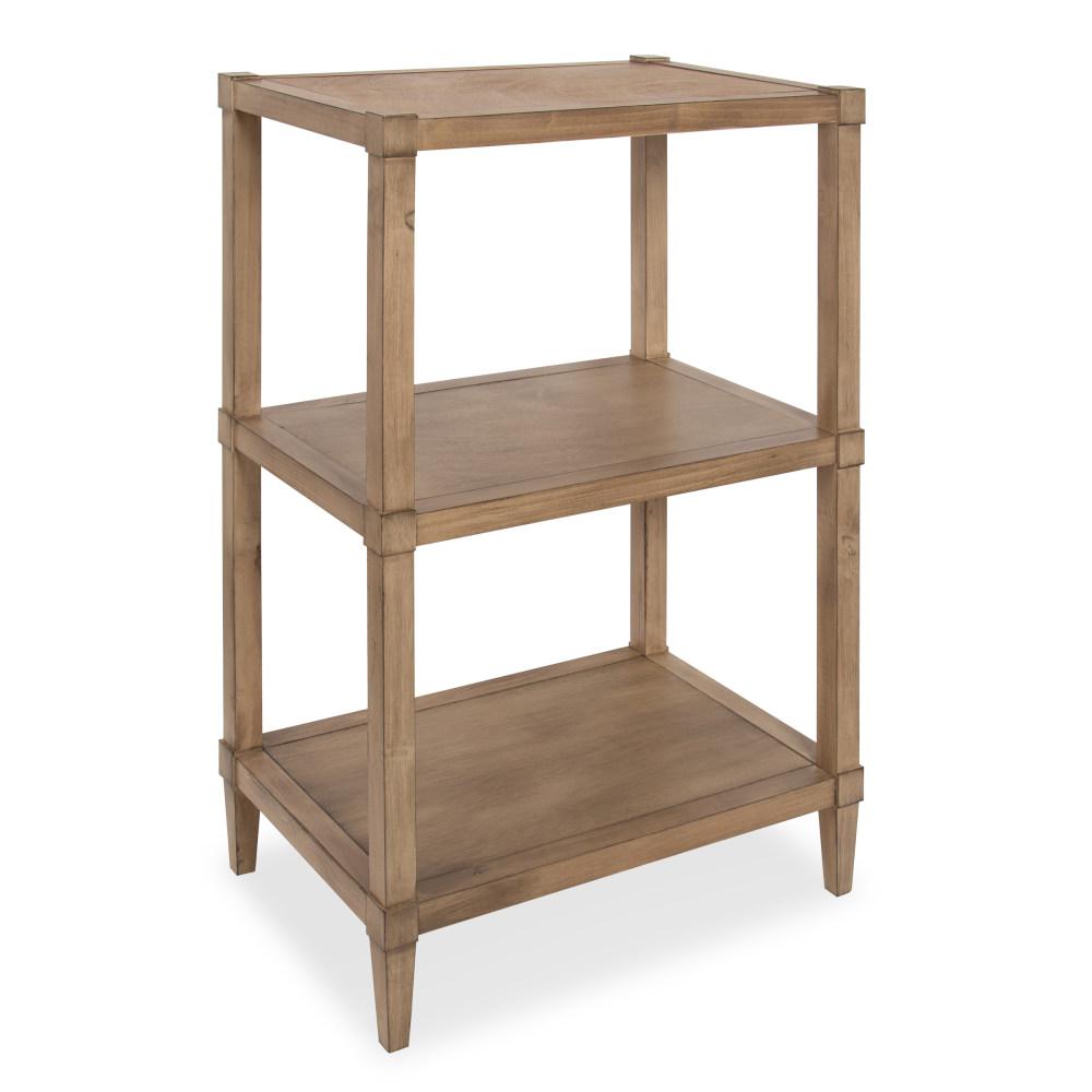 Home Styles Three Shelf 38 in. W x 39 in. H x 16 in. D, Wood and Steel ...