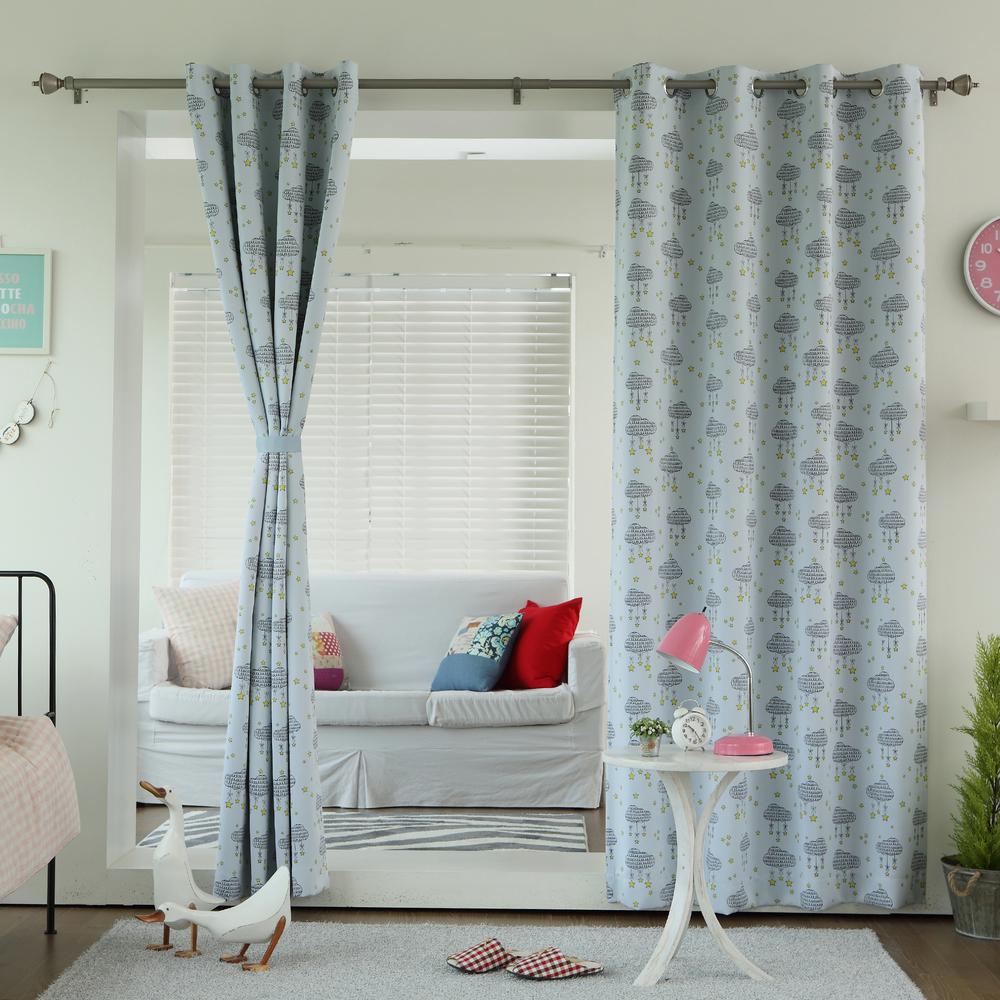 Best Home Fashion Room Darkening Clouds Curtains In Blue 84 In