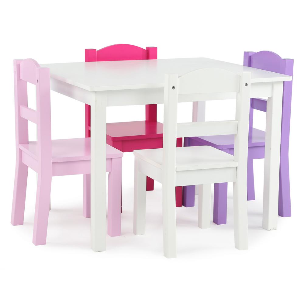 kids white table and chair set