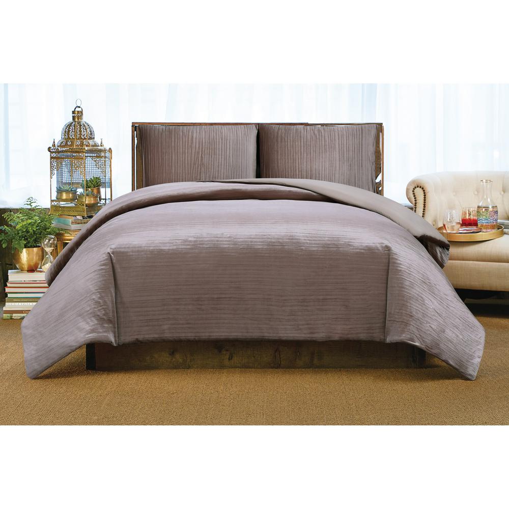 Siriano Crinkle Velvet Rose Full Queen Duvet Set Siriano Crinkle Velvet Rose Full Queen Duvet Set