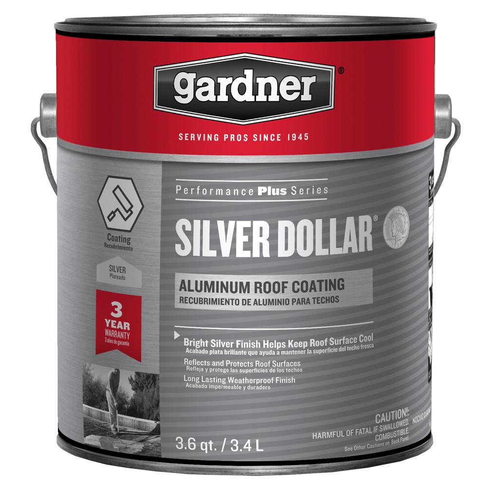 Gardner 0.9 Gal. Silver Dollar Aluminum Reflective Roof Coating6211GA