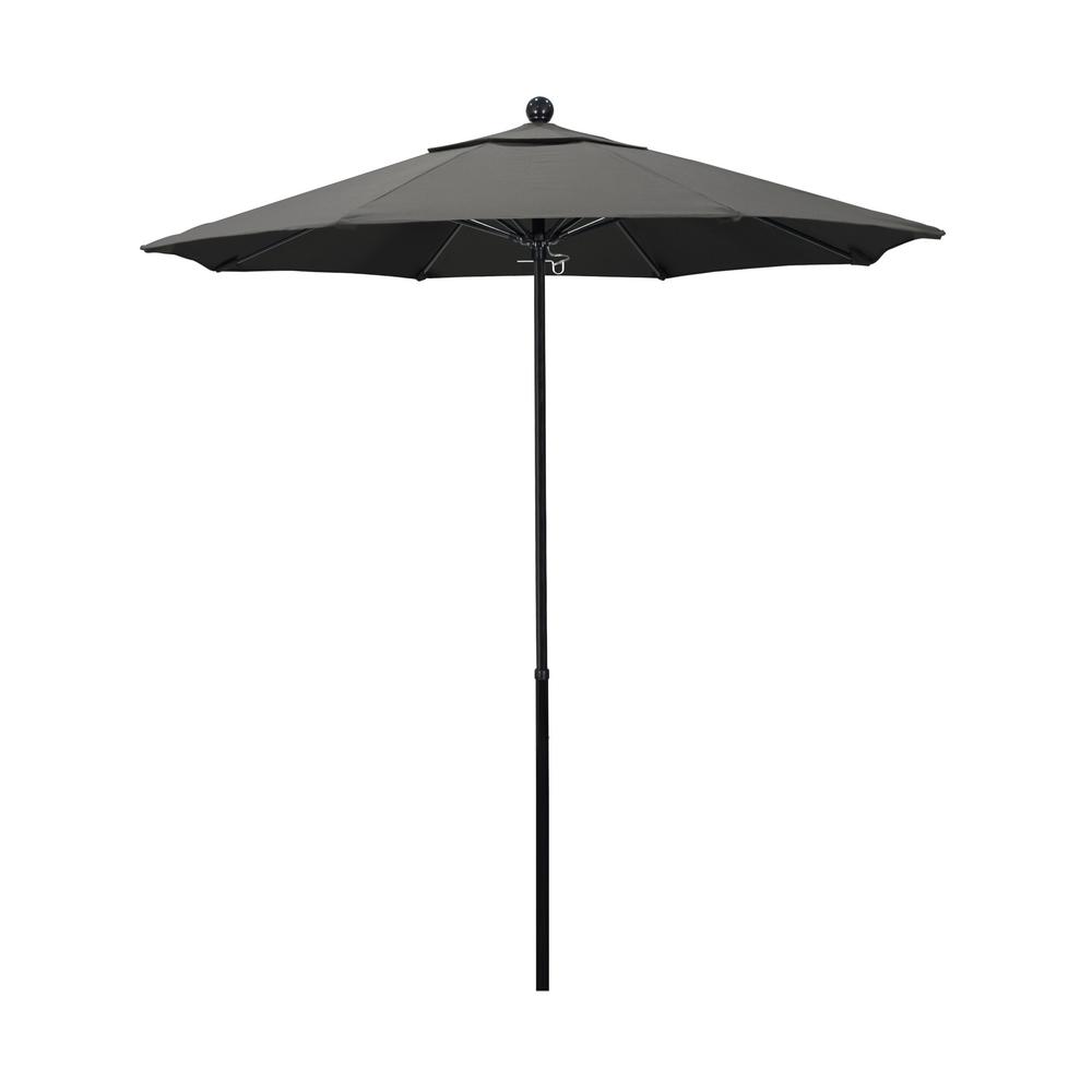 Hampton Bay 7 5 Ft Steel Market Patio Umbrella In Tropical Palm