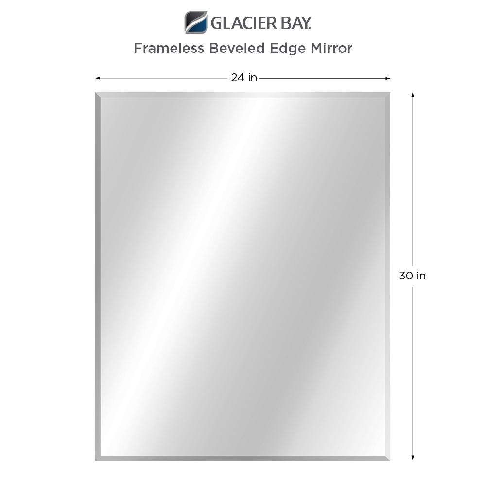 Glacier Bay 24 In W X 30 H Frameless Rectangular Beveled Edge Bathroom Vanity Mirror Silver 81173 The Home Depot - 24 X 30 Beveled Edge Mirror Glacier Bay 24 In W X 30 H Frameless Rectangular Beveled Edge Bathroom Vanity Mirror Silver 81173 The Home Depot - 24 X 30 Beveled Edge Mirror
