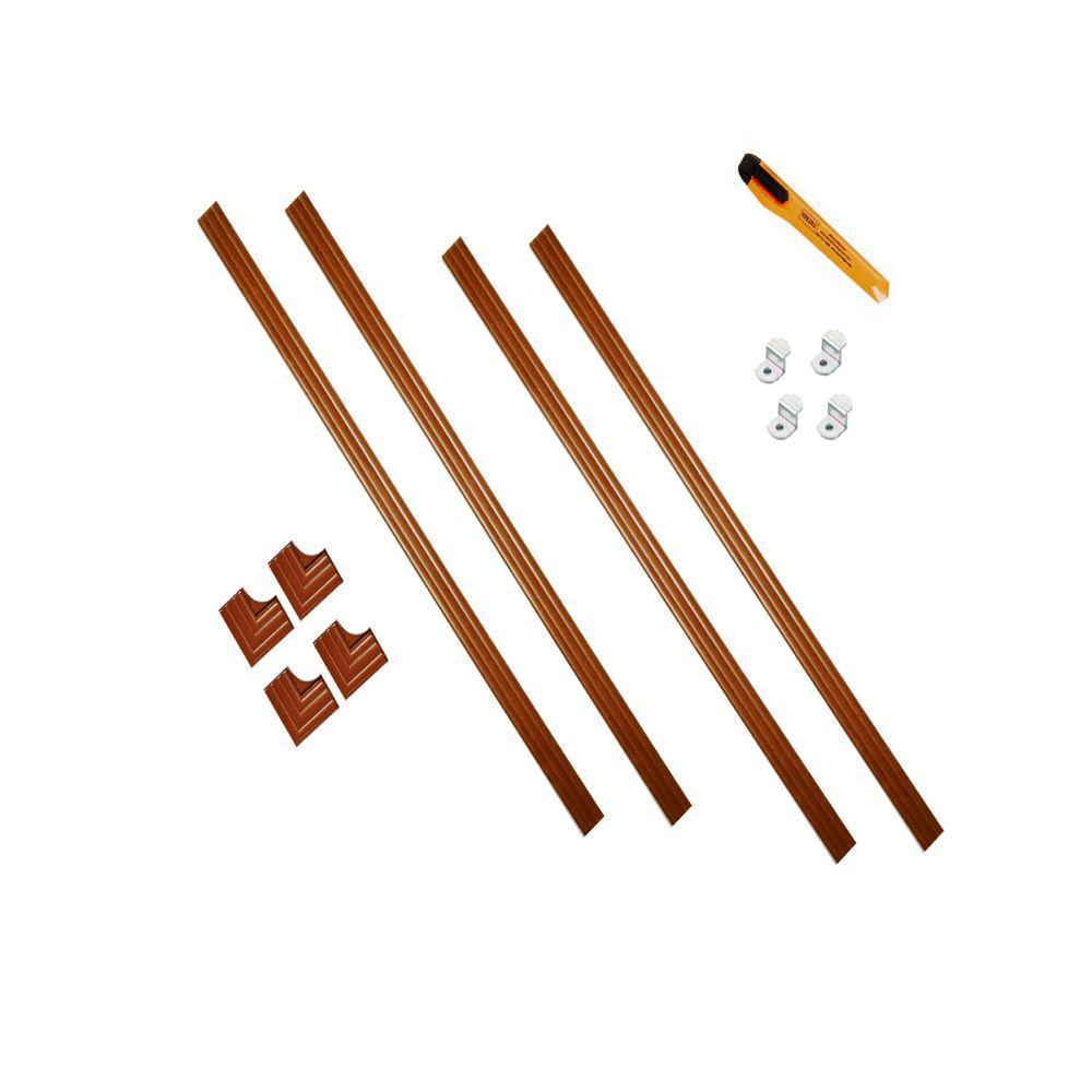 MirrEdge 60 in. x 60 in. Royal Oak Contemporary Complete Installation Kit64111 The Home Depot