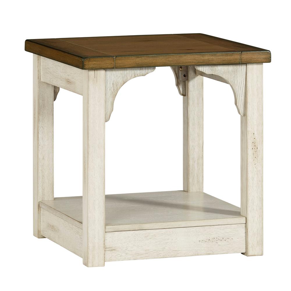 Oak And Antique White Progressive Furniture End Tables T540 04 64 1000 