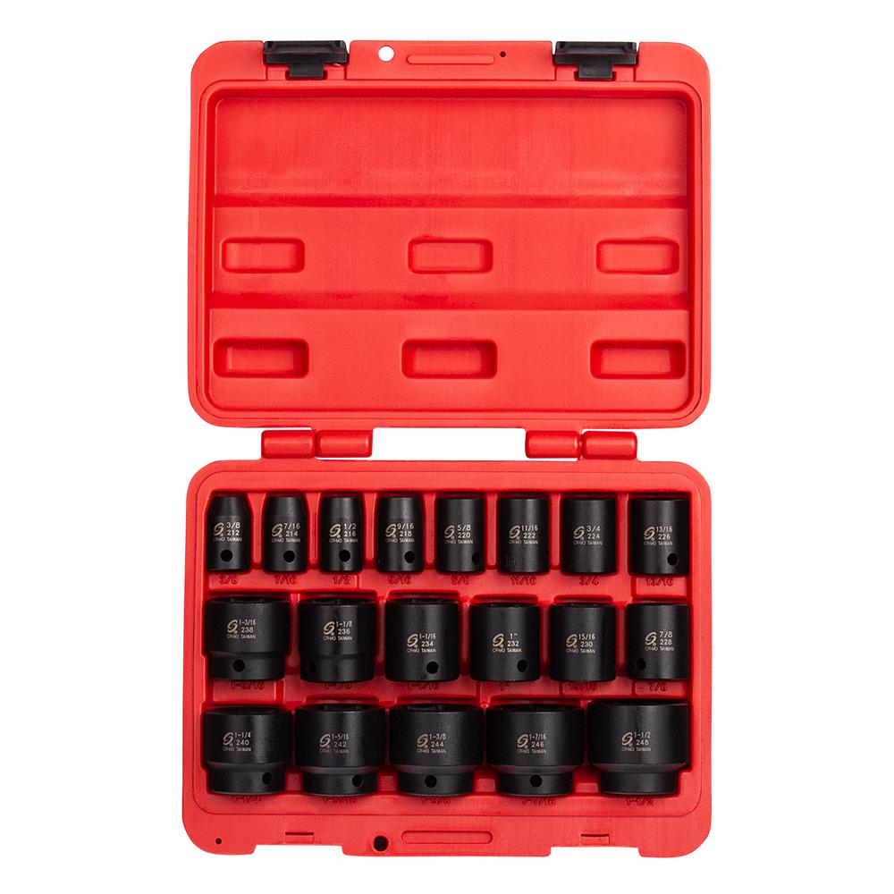 Sunex 1/2 in. Drive SAE Impact Socket Set (19Piece)2640 The Home Depot