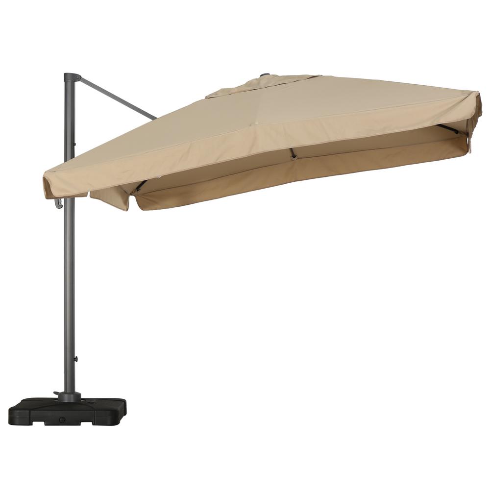 Noble House Merida 9 1 2 Ft Cantilever Patio Umbrella In Taupe Cantilever Patio Umbrella In Taupe