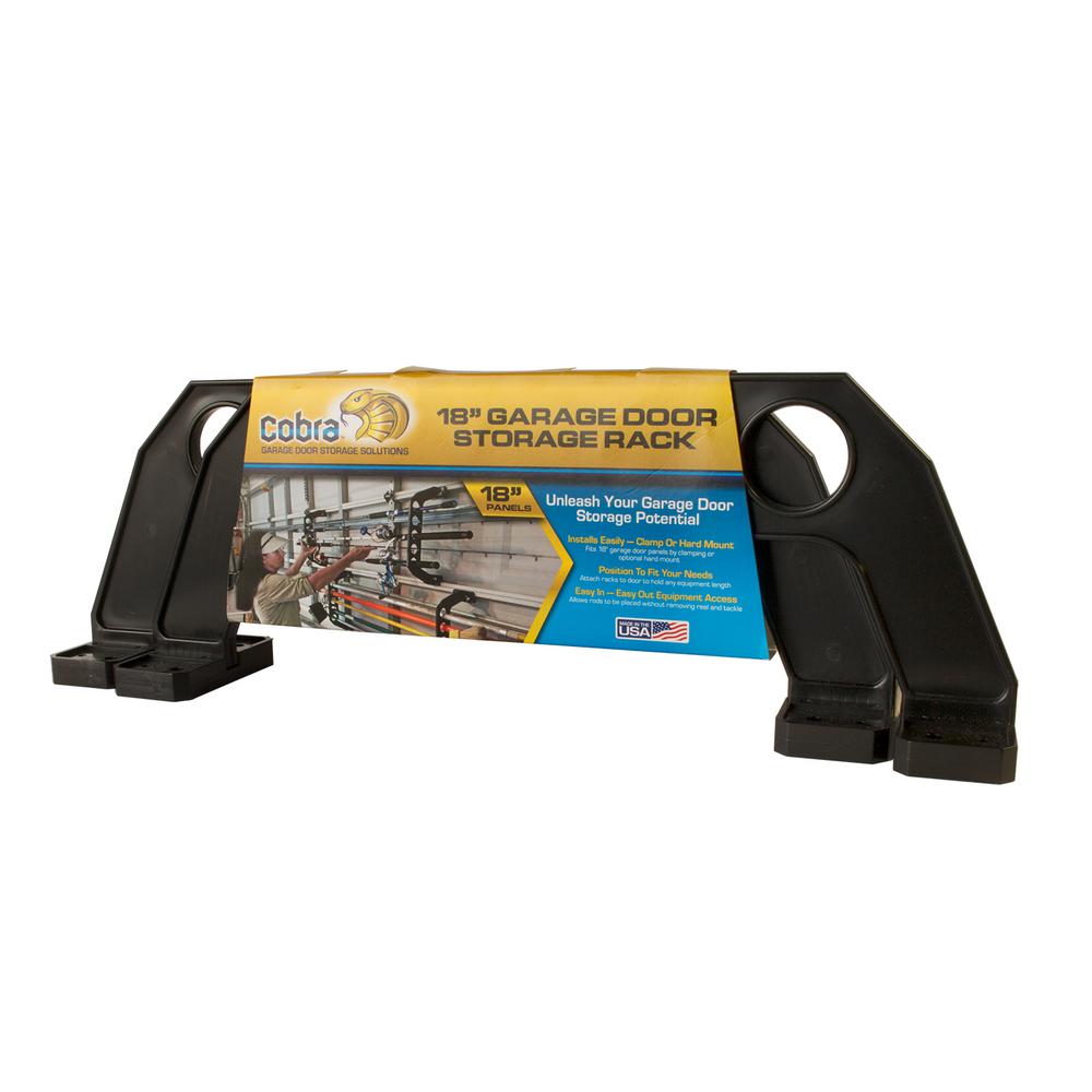 Cobra 5 Item 18 in. Black Garage Door Storage RackCSR18BB The Home Depot
