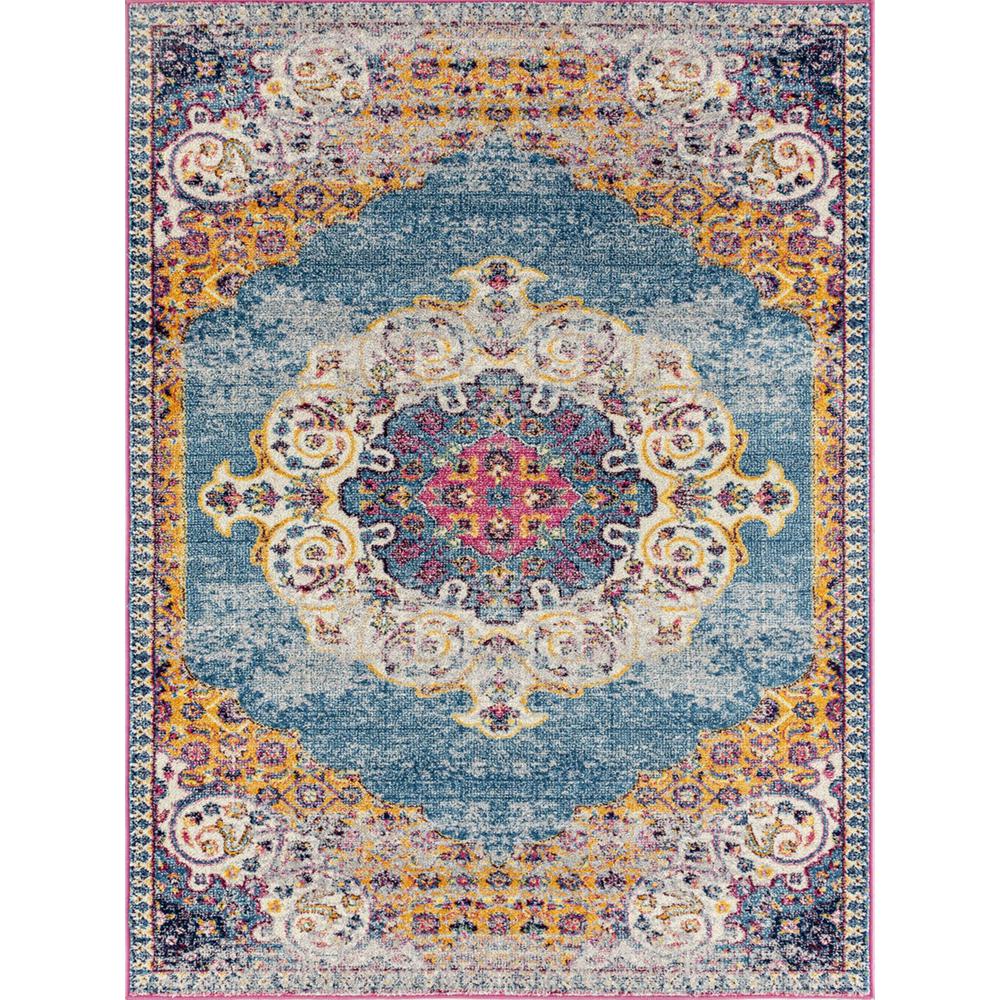 Mandisa Aqua 7 Ft 9 In X 11 Rectangle Area Rug
