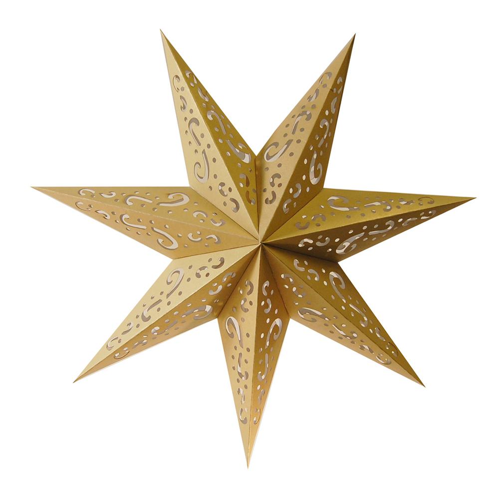 Lumabase Paper Lantern Gold 7 Point Star (3 Pack)87103 The Home Depot