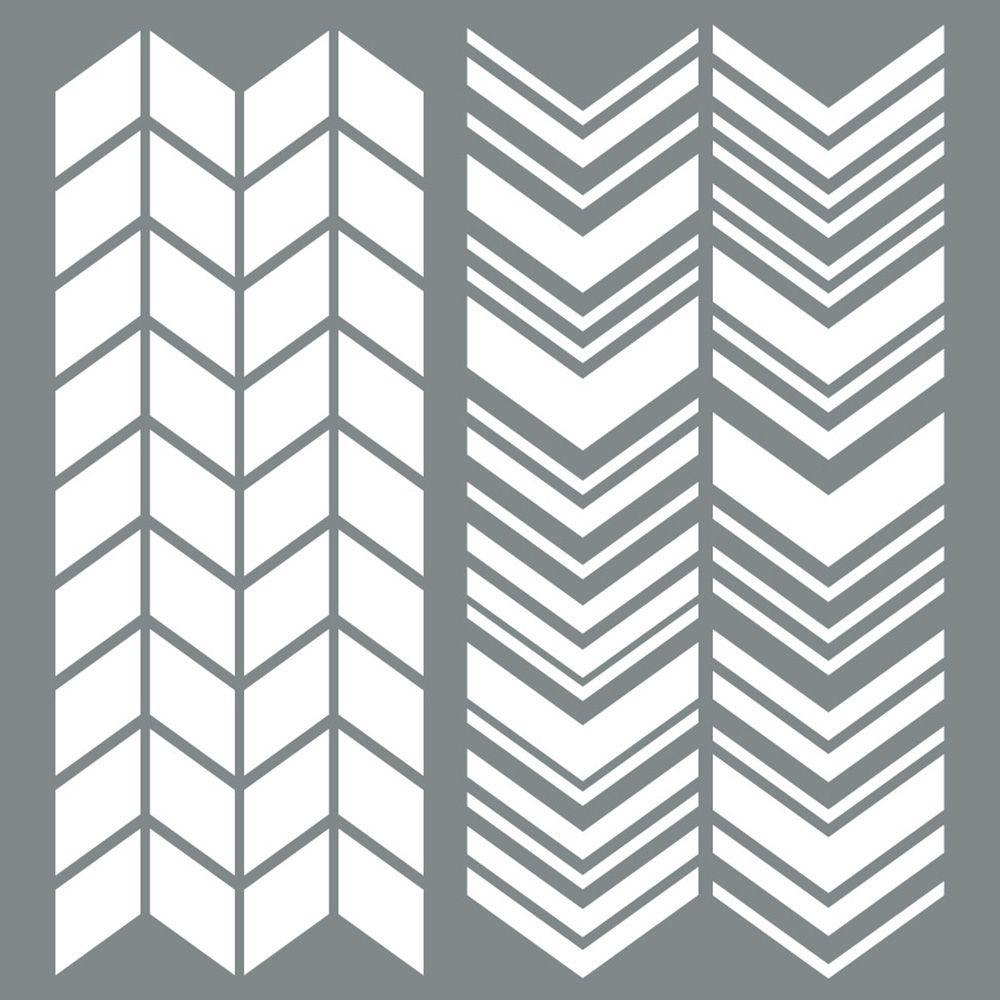 DecoArt Americana Decor 6 in. x 6 in. Split Angles StencilADS554B