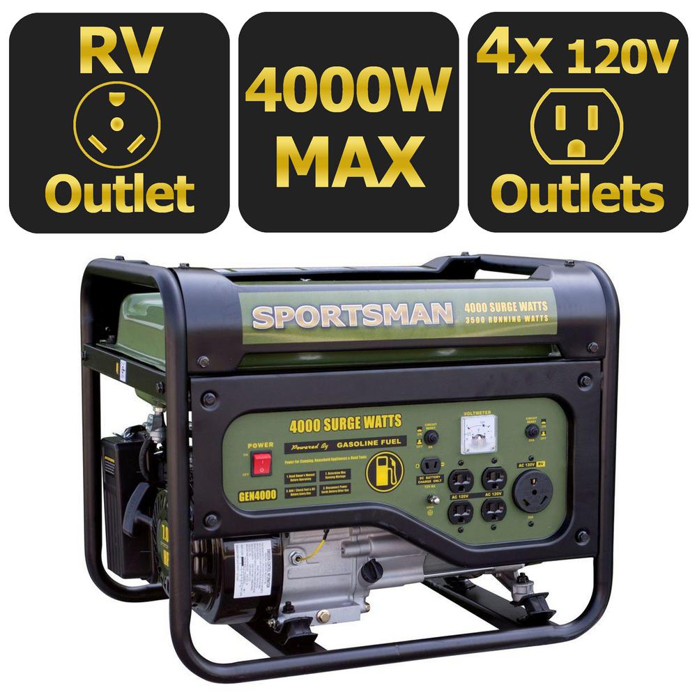 Ryobi 3,600-Watt 212cc Gasoline Powered Portable Generator-RY903600