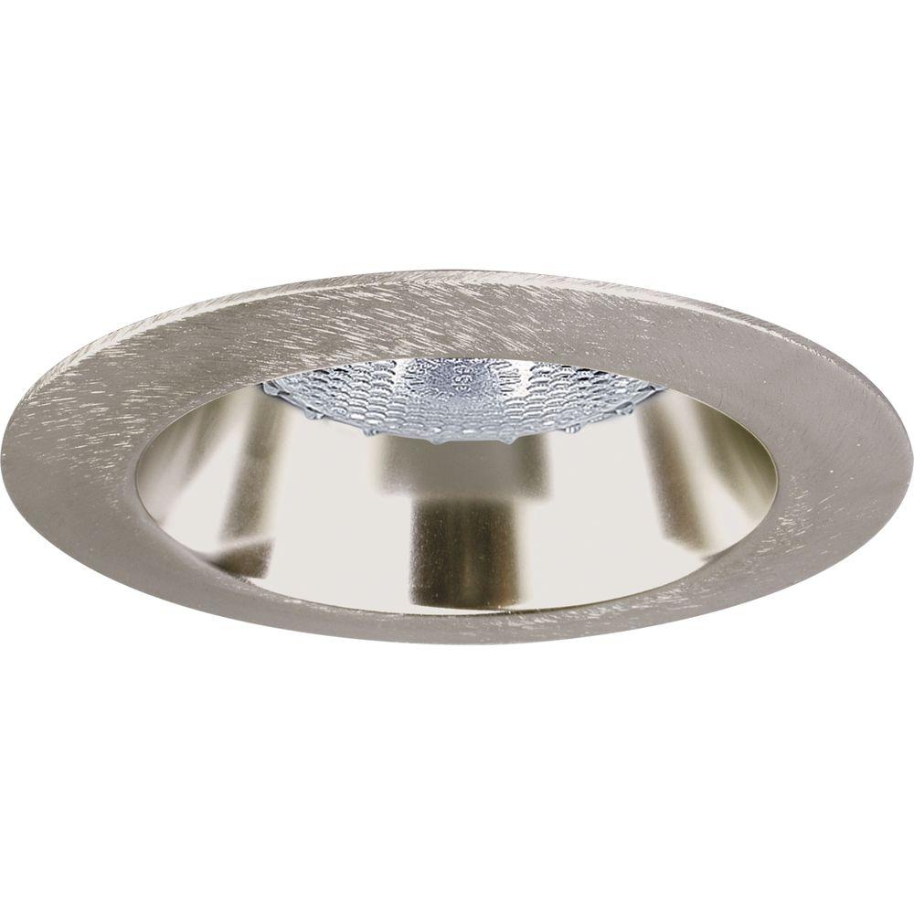 Commercial Electric 4 in. Brushed Nickel Shower Recessed Lighting Trim