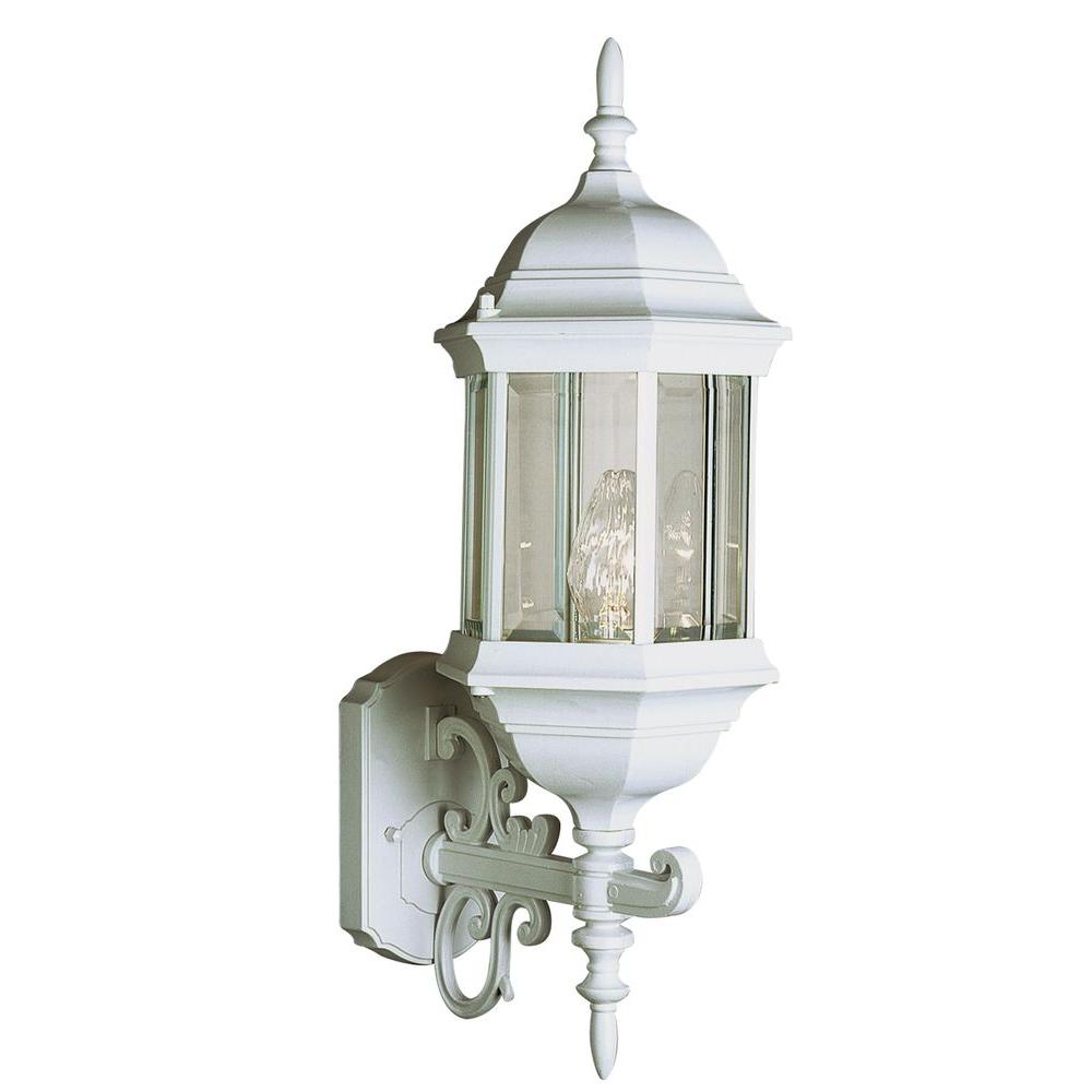 Progress Lighting Mansard Collection 1Light Outdoor White Wall Lantern