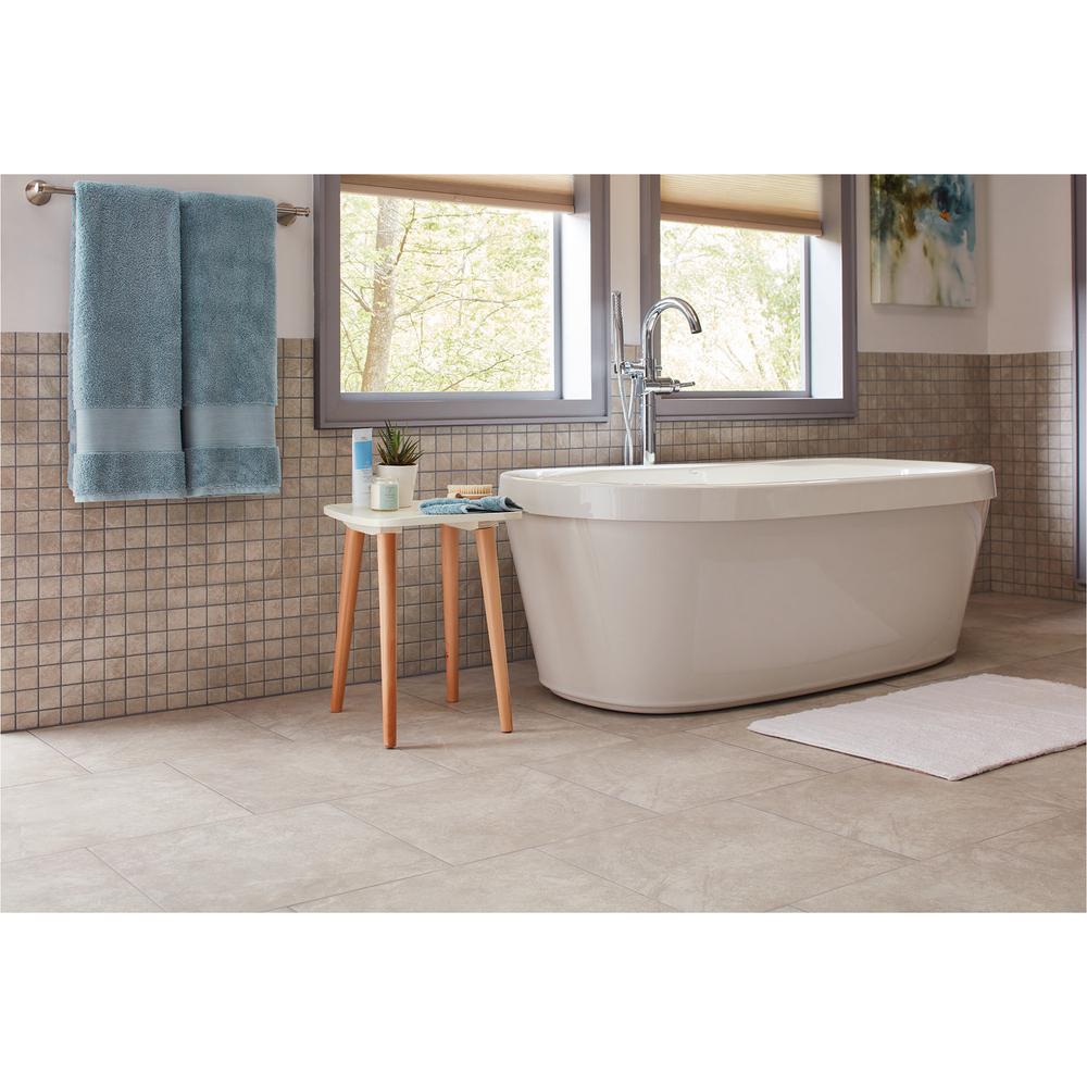 Portland Stone Gray 12 In X 12 In X 6 35 Mm Ceramic Mosaic Floor