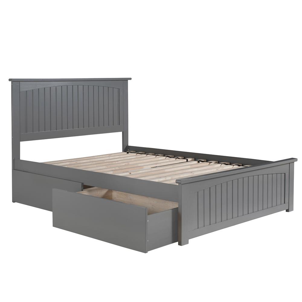 Atlantic Furniture Nantucket Full Platform Bed with Matching Foot 
