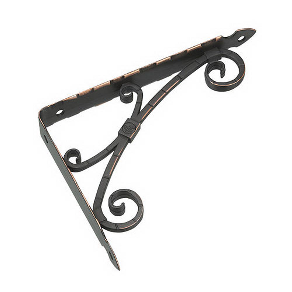 Onward 25 lbs., 73/32 in. Aluminum OilRubbed Bronze Shelf Bracket (Unitary)4975ORB070V The