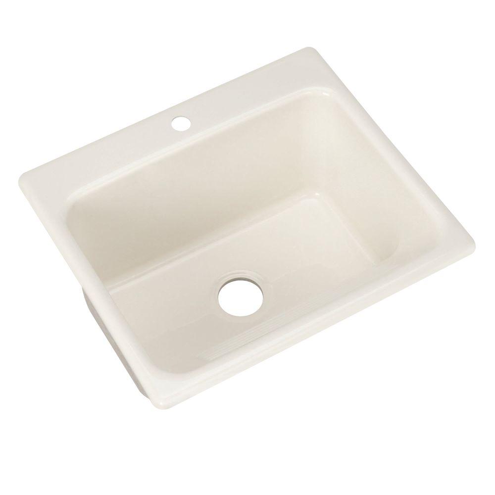 Thermocast Kensington DropIn Acrylic 25 in. 1Hole Single Bowl Utility