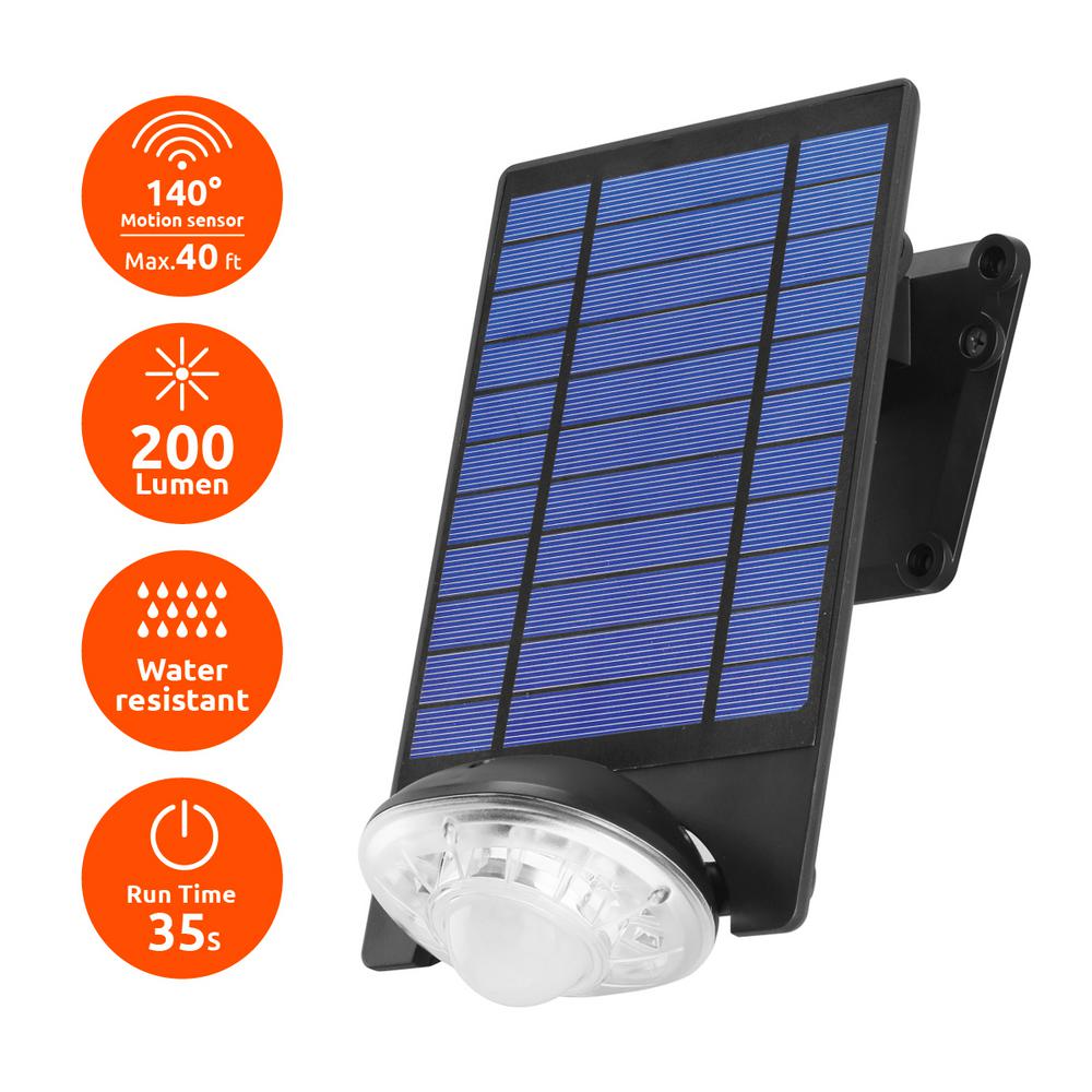 Timer Black Integrated Led Landscape Lighting Outdoor 170 Lumen Motion Activated Outdoor Adjule Led 6500k Solar Powered Landscape Flood Light Wall Mount