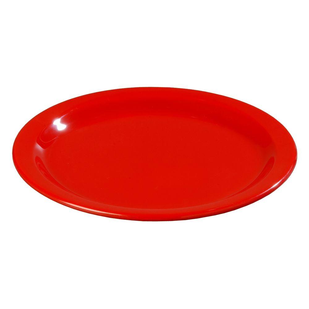 Carlisle 7 25 In Diameter Melamine Salad Plate Red Case Of 48 Diameter Melamine Salad Plate In Red Case Of 48