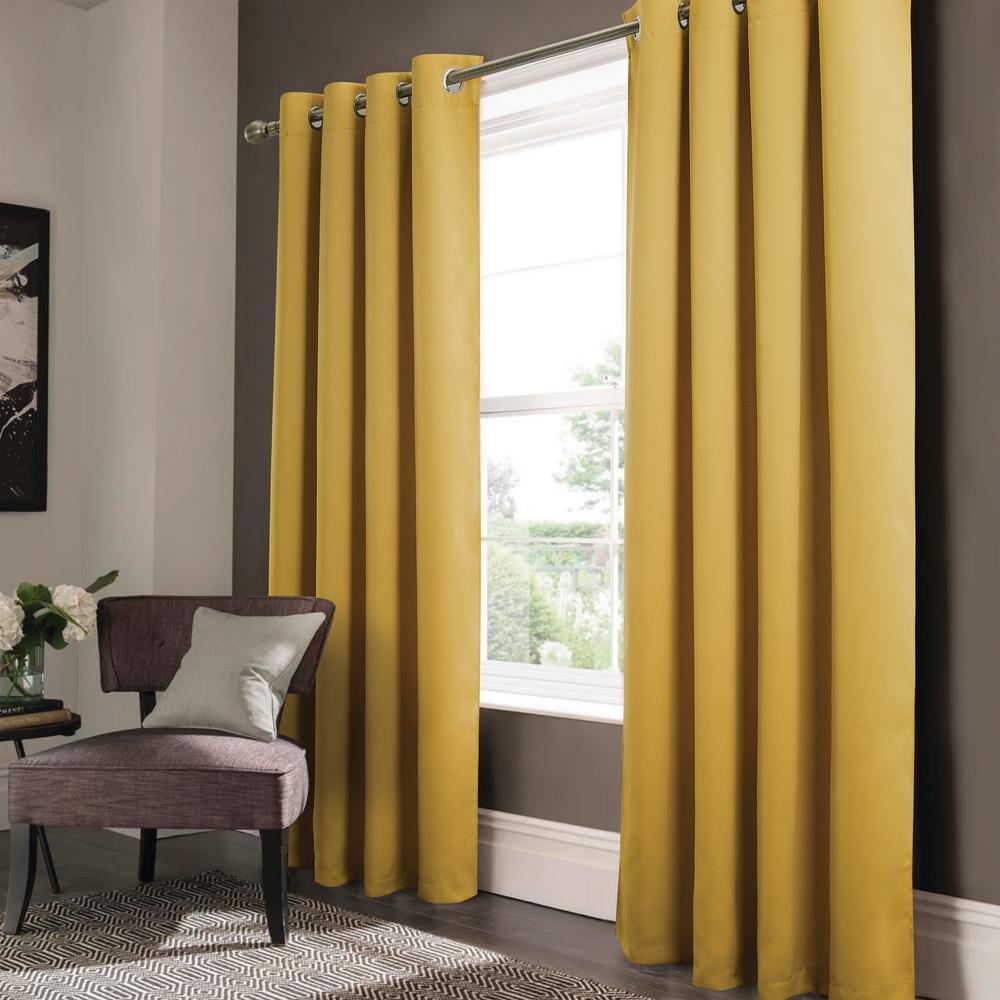 Olivia Gray Anchorage Blackout Grommet Single Curtan Panel - 54x90 Yellow