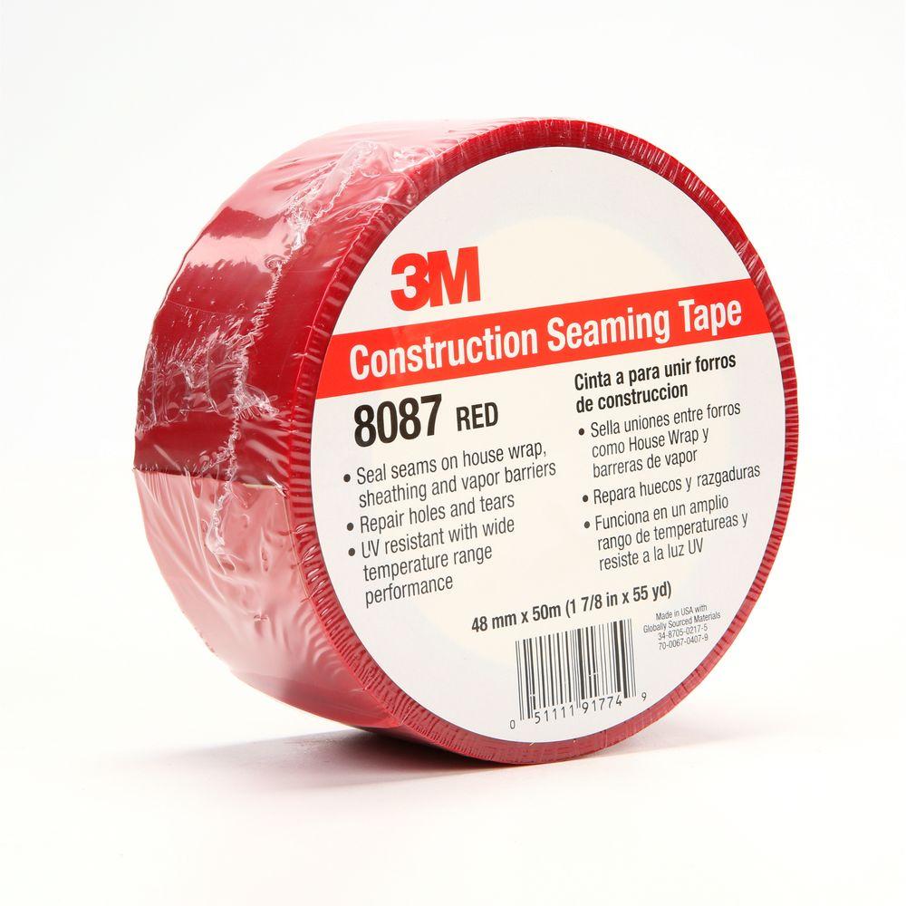3m 1 89 In X 54 7 Yds Red Construction Seaming Tape 8087cw The Red Construction Seaming Tape 8087cw The Home Depot