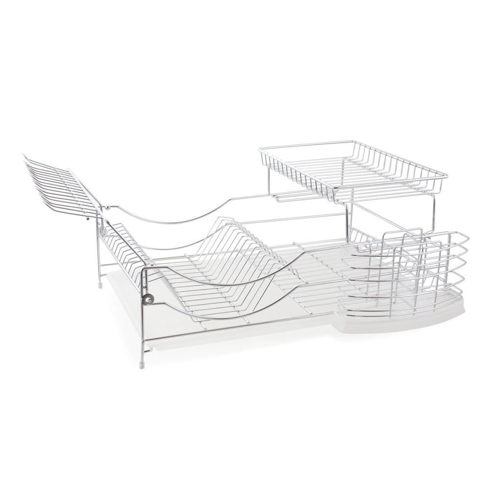 Better Chef 22 in. Sleek Modern Design Dish Rack, Silver