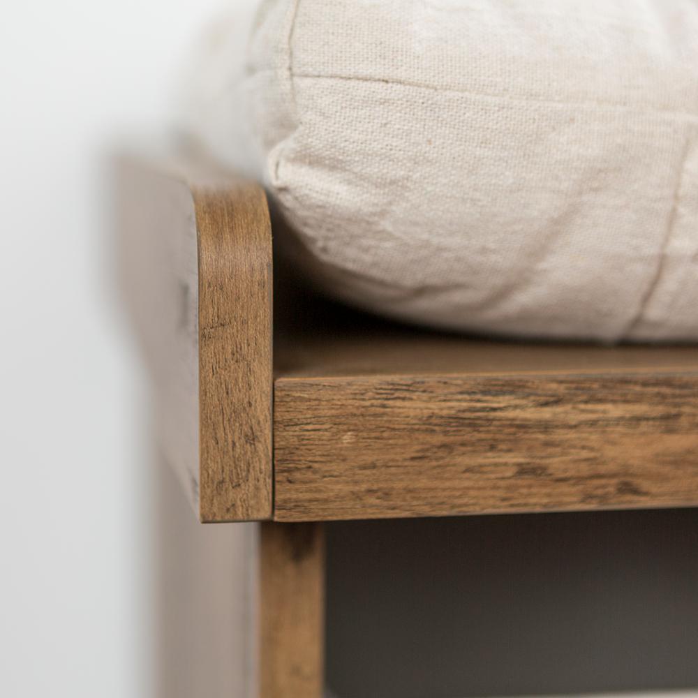 Walker Edison Furniture Company 42 Modern Farmhouse Entryway Storage Bench Rustic Oak Hd42stcro The Home Depot