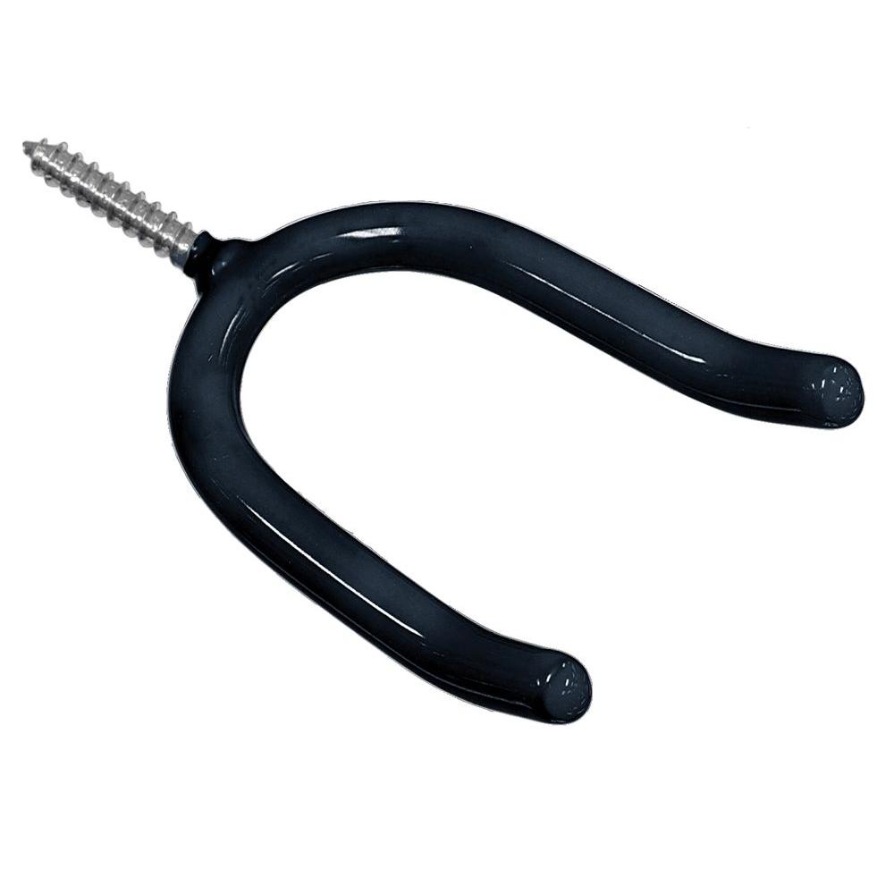 The Hillman Group Tool Screw Hook in Black Vinyl Coated (20Pack