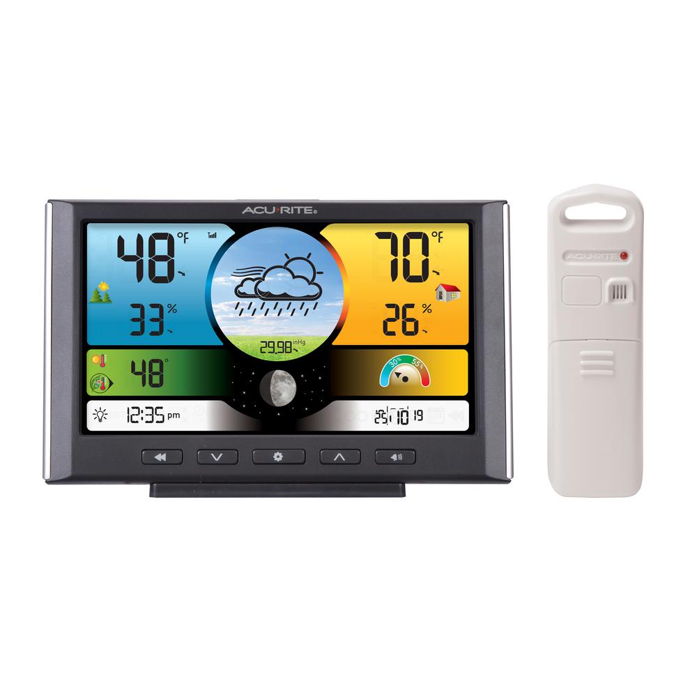 Acurite Weather Station With Colour Lcd Display Wireless Outdoor Sensor