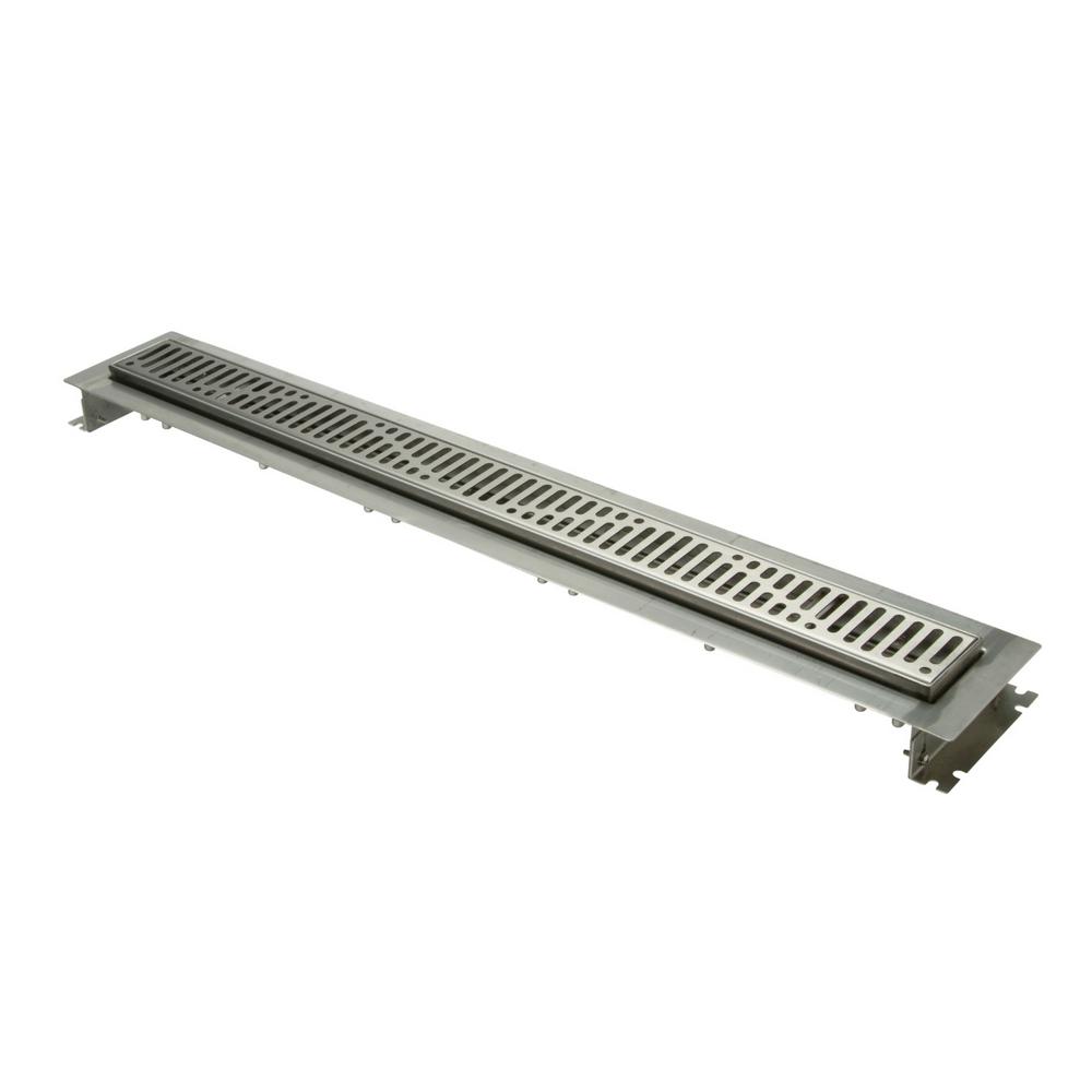 Zurn 28 In Stainless Steel Linear Shower Drain With Wave Grate Zurn 28 In Stainless Steel Linear Shower Drain With Wave Grate