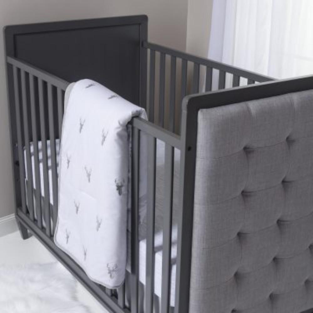 Trend Lab Stag Head 3 Piece Grey White Geometric Polyester Crib