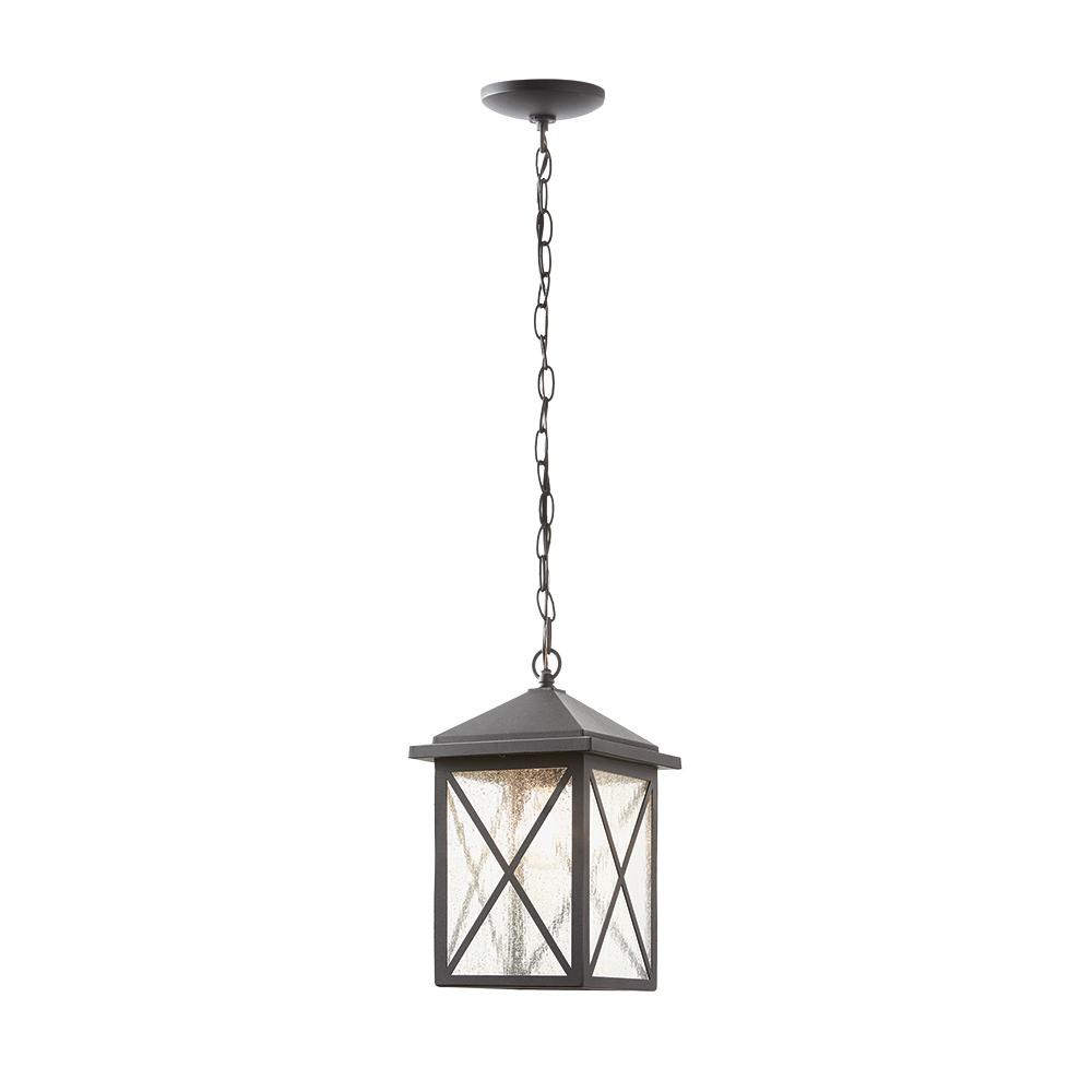 Home Decorators Collection Criss Cross Black 1-Light Outdoor Hanging ...