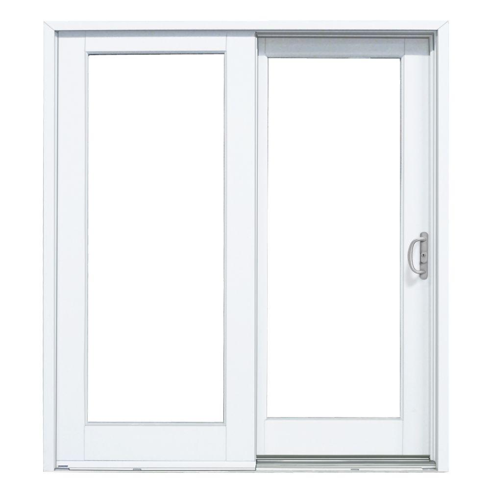 MP Doors 60 in. x 80 in. Smooth White LeftHand Composite Sliding Patio The