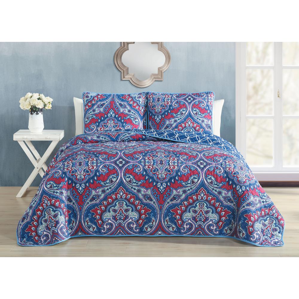 Oceanfront Resort Reef Blue King Quilt Set QS2358KG2300 The Home Depot