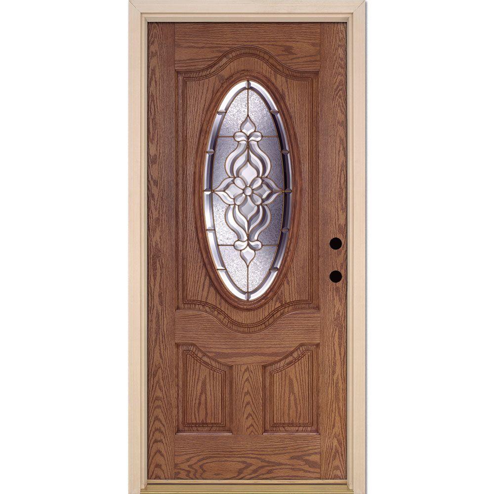 Feather River Doors 37.5 in. x 81.625 in. Lakewood Brass 3