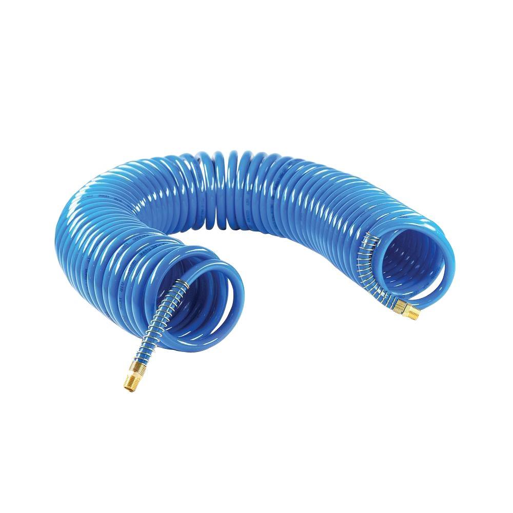 Primefit 3/8 in. x 50 ft. Polyurethane Recoil Hose - Blue