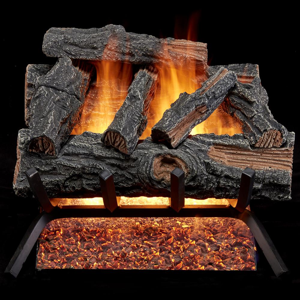 Hearthsense 18 In 45 000 Btu Match, Fireplace Log Sets Home Depot
