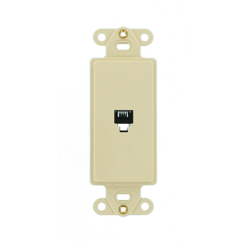 Leviton Decora 6P4C Insert Type 625, Ivory40649I The Home Depot