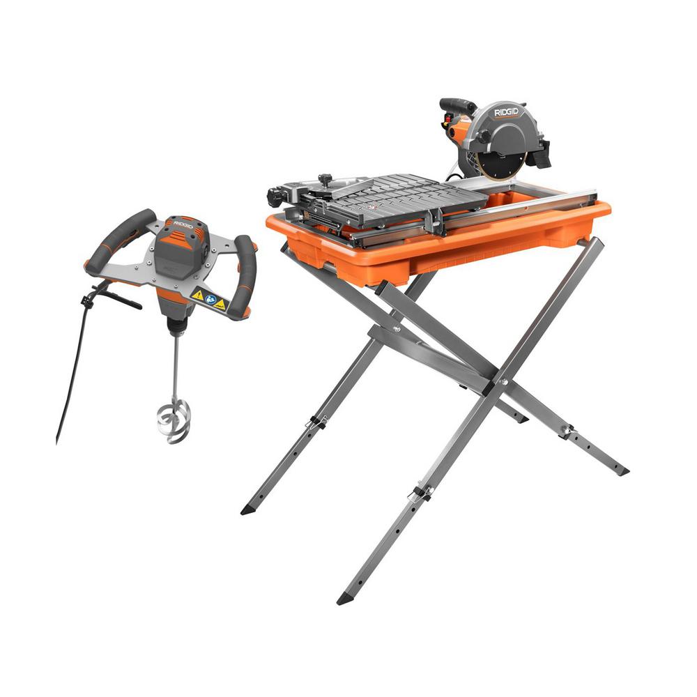 Wet Tile Saws Blades Tools Supplies The Home Depot 9 Amp Corded 7 In Tile Saw