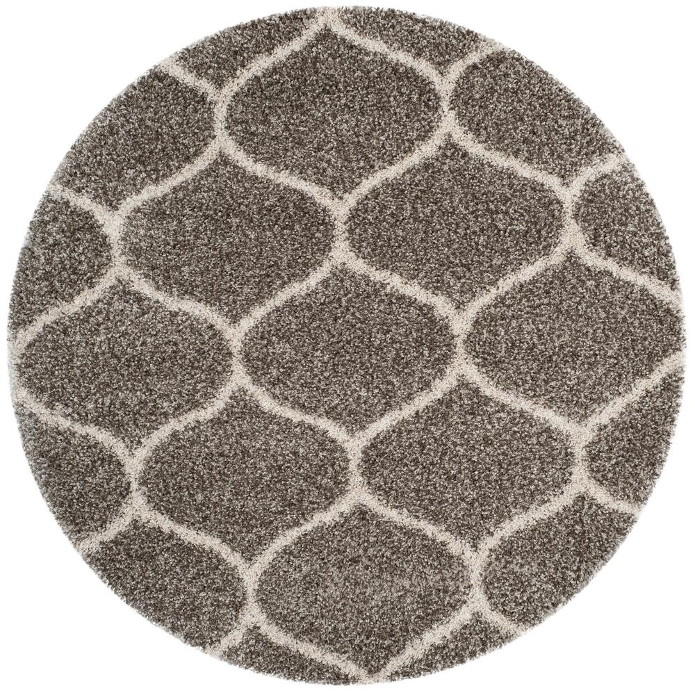 Safavieh Hudson Shag Gray/Ivory 9 ft. x 9 ft. Round Area RugSGH280B9R