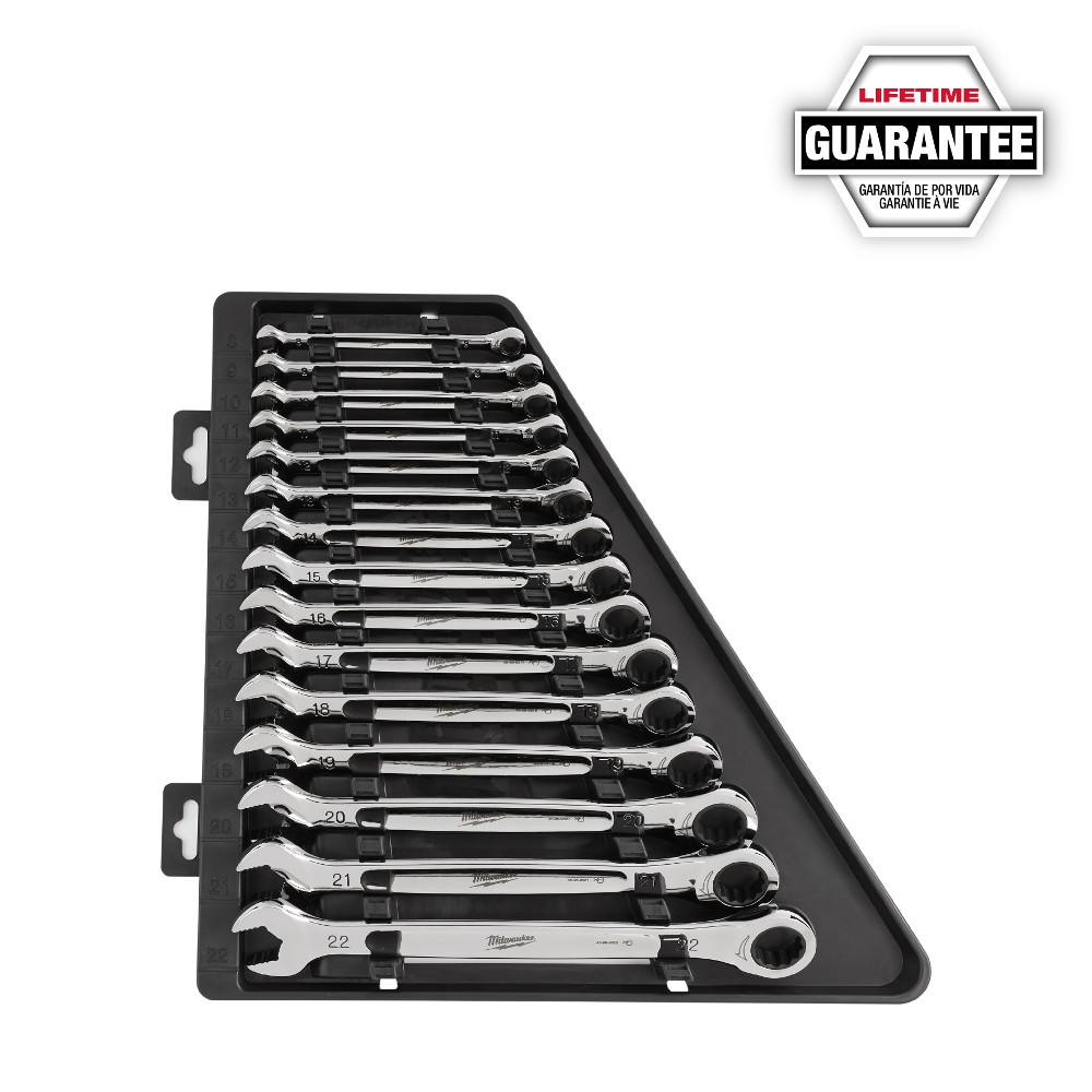 Milwaukee 15 Piece Metric Flex Head Wrench Set 