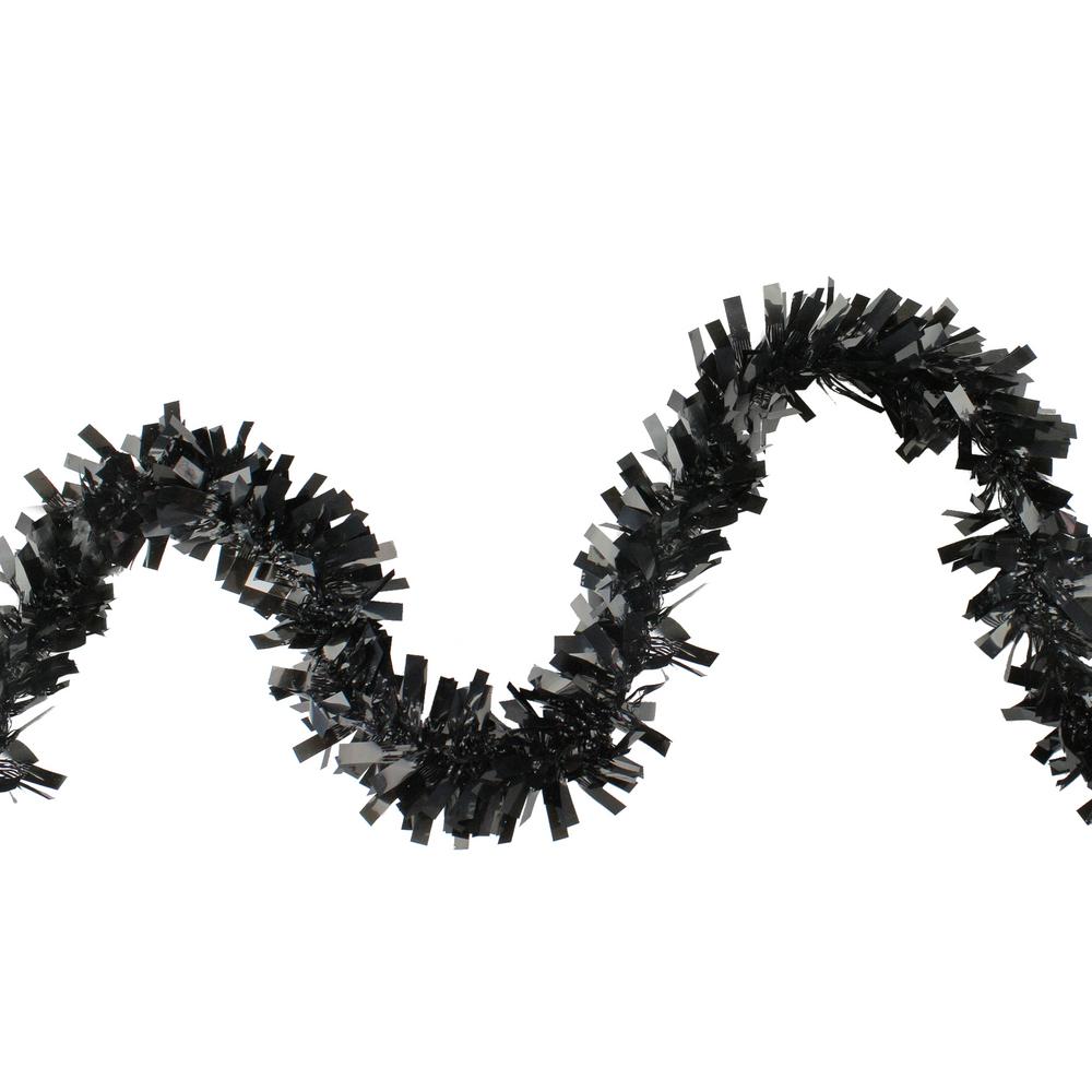 Northlight 2.5 in. W Cut Black Halloween Tinsel Garland Unlit33677286