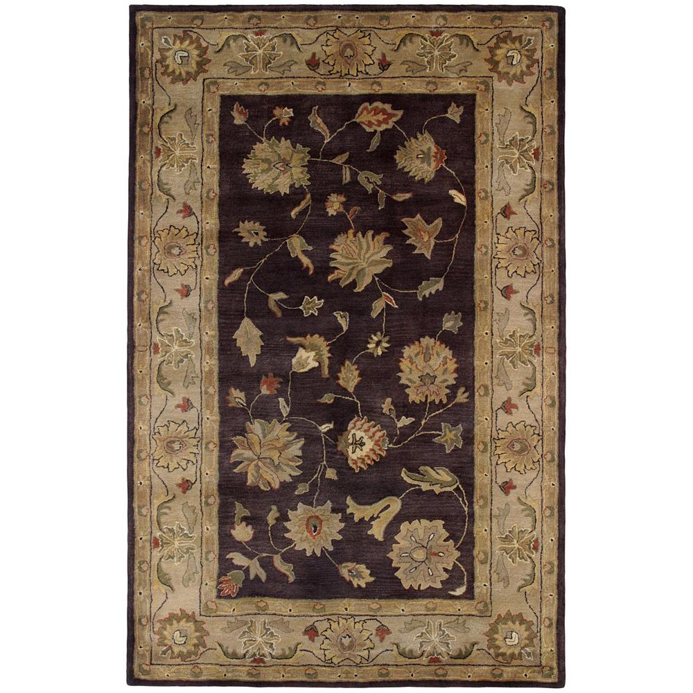 Dynamic Rugs Charisma Eggplant Ivory 8 Ft X 11 Indoor Area Rug