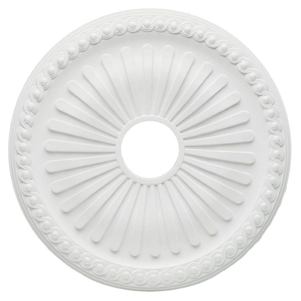 Soleil 20 In White Ceiling Medallion