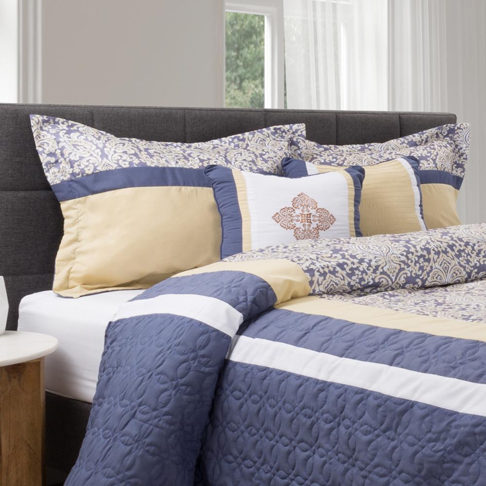 blue and yellow queen size comforter sets