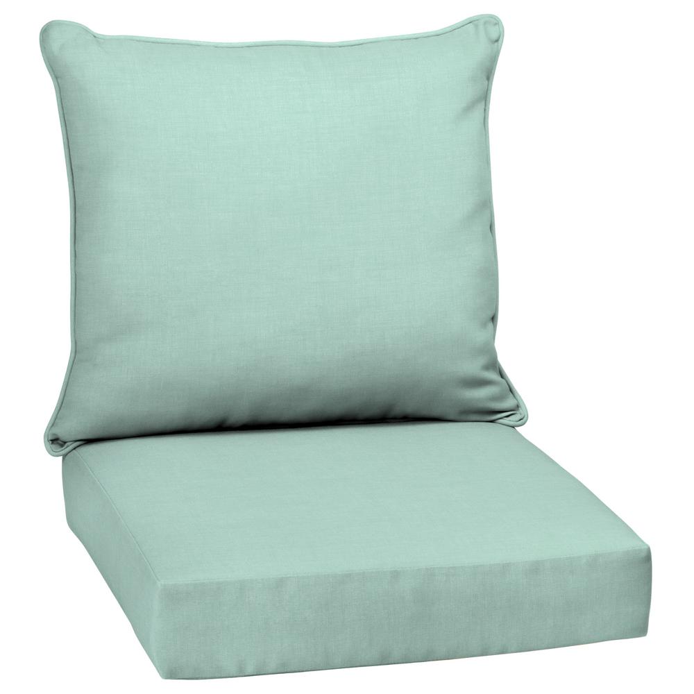 Arden Selections 24 X Aqua Leala Texture 2 Piece Deep Seating 24 X Aqua Leala Texture 2 Piece Deep Seating Outdoor Lounge Chair Cushion