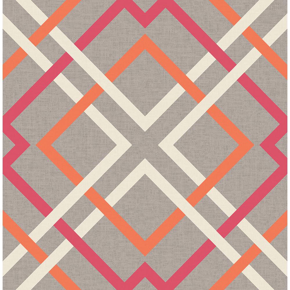 A Street Saltire Pink Lattice Wallpaper 2697 22650 The Home Depot Saltire Pink Lattice Wallpaper