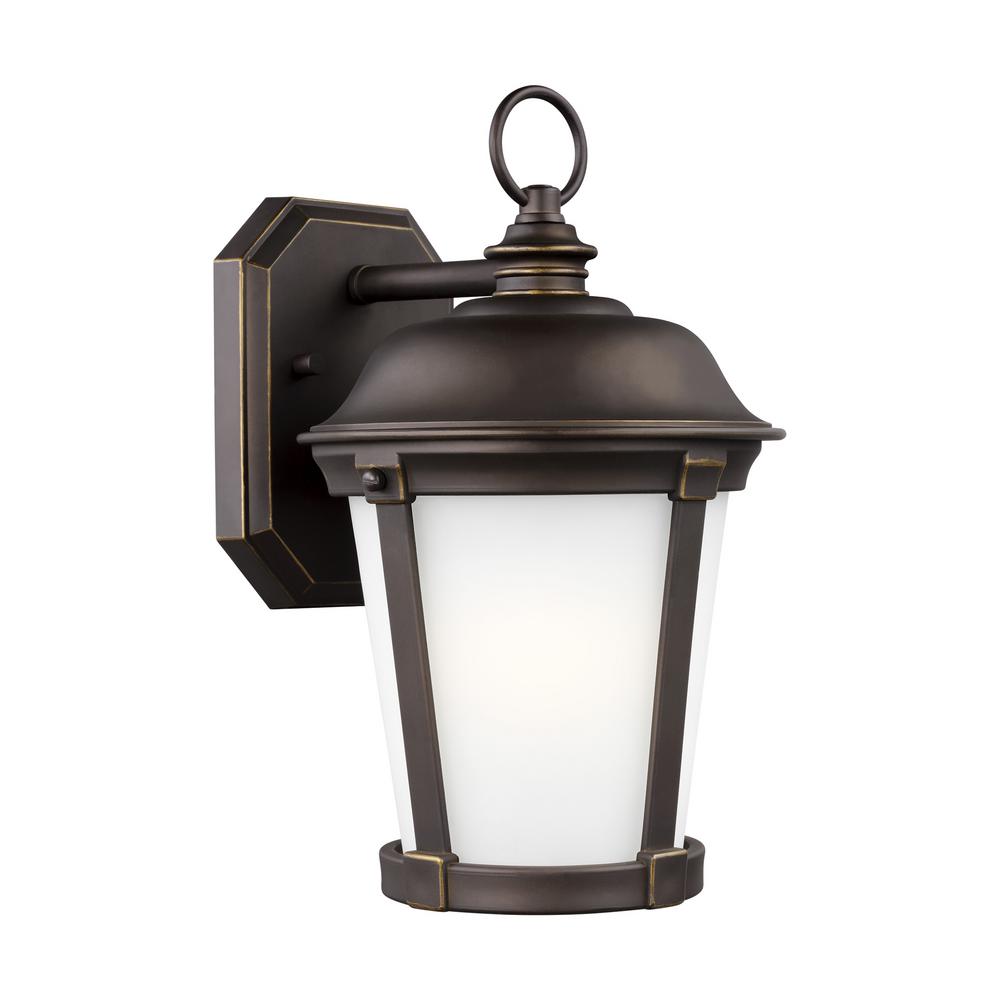Water Resistant Led Outdoor Wall Mounted Lighting Calder 1 Light Medium Antique Bronze Outdoor Wall Mount Lantern With Led Bulb