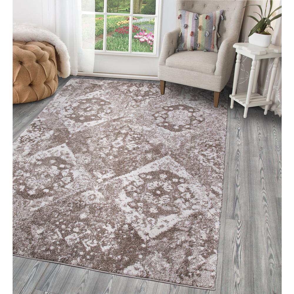 Stylewell Renee Beige 5 Ft X 7 Ft Rustic Floral Area Rug Sw1031 5x7 The Home Depot